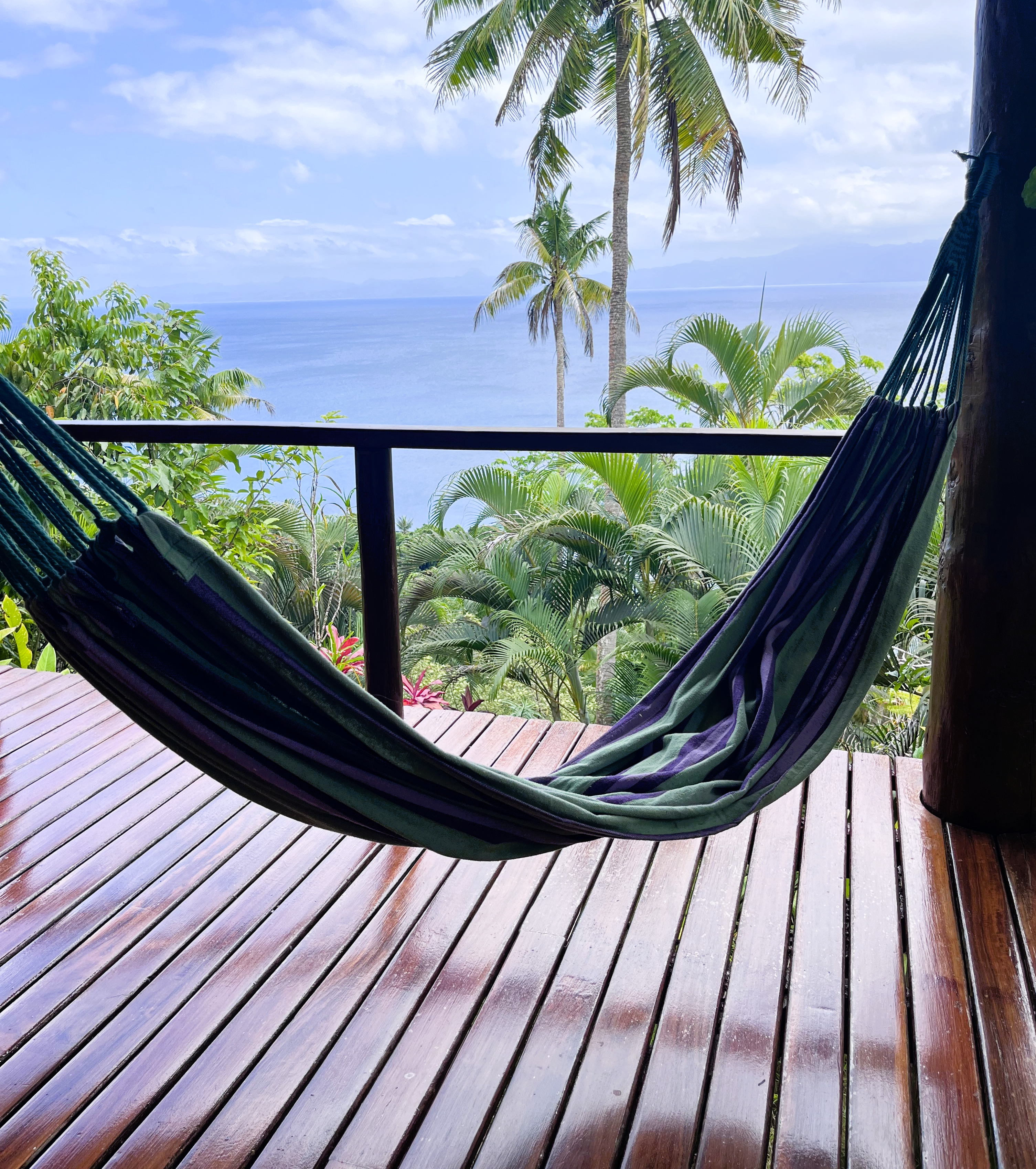 Relaxing hammock at Naveria